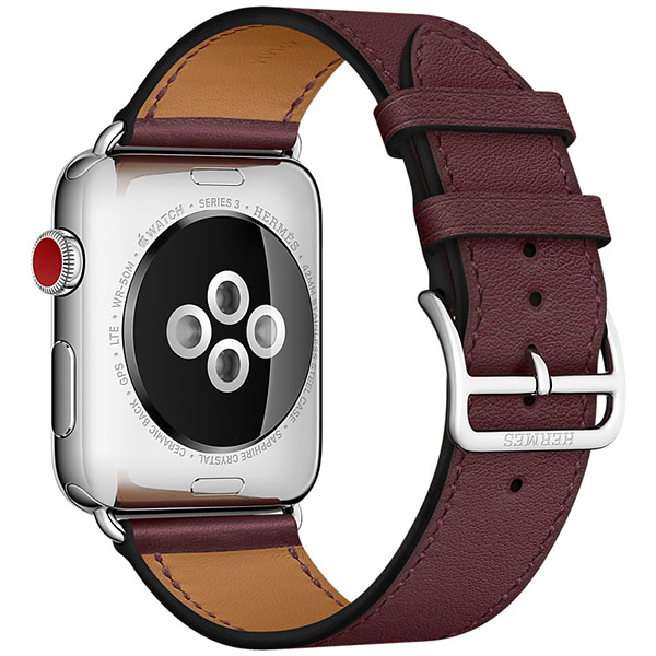 بند اپل واچ 3 هرمس مردانه 42 میلیمتری مدل Bordeaux Swift Leather Single Tour 2 بند اپل واچ 3 هرمس مردانه 42 میلیمتری مدل Bordeaux Swift Leather Single Tour - تصویر 2