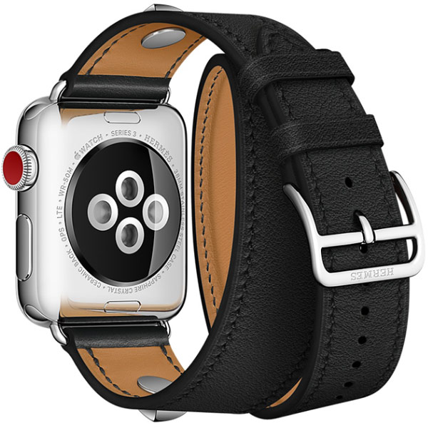 بند اپل واچ 3 هرمس زنانه 38 میلیمتری مدل Noir Swift Leather Double Tour Médor 2 بند اپل واچ 3 هرمس زنانه 38 میلیمتری مدل Noir Swift Leather Double Tour Médor - تصویر 2