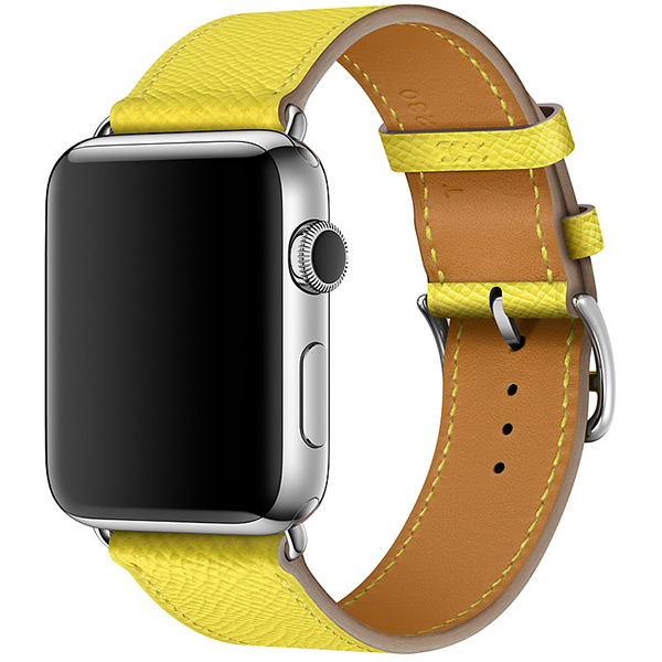 بند اپل واچ 3 هرمس مردانه 42 میلیمتری مدل Lime Epsom Leather Single Tour 4 بند اپل واچ 3 هرمس مردانه 42 میلیمتری مدل Lime Epsom Leather Single Tour - تصویر 4