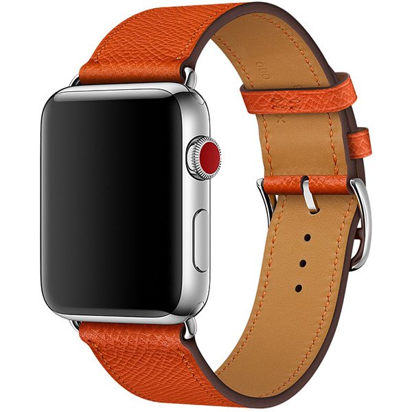 بند اپل واچ 3 هرمس مردانه 42 میلیمتری مدل Feu Epsom Leather Single Tour 4 بند اپل واچ 3 هرمس مردانه 42 میلیمتری مدل Feu Epsom Leather Single Tour - تصویر 4