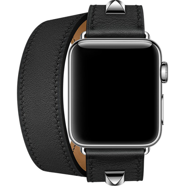 بند اپل واچ 3 هرمس زنانه 38 میلیمتری مدل Noir Swift Leather Double Tour Médor 3 بند اپل واچ 3 هرمس زنانه 38 میلیمتری مدل Noir Swift Leather Double Tour Médor - تصویر 3