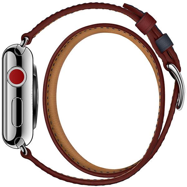 بند اپل واچ 3 هرمس زنانه 38 میلیمتری مدل Indigo Rouge H Swift Leather Double Tour 3 بند اپل واچ 3 هرمس زنانه 38 میلیمتری مدل Indigo Rouge H Swift Leather Double Tour - تصویر 3