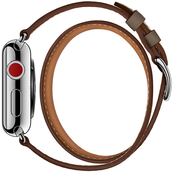 بند اپل واچ 3 هرمس زنانه 38 میلیمتری مدل Etoupe Swift Leather Double Tour 4 بند اپل واچ 3 هرمس زنانه 38 میلیمتری مدل Etoupe Swift Leather Double Tour - تصویر 4