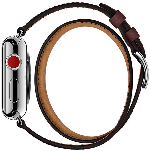 بند اپل واچ 3 هرمس زنانه 38 میلیمتری مدل Bordeaux Swift Leather Double Tour 4 بند اپل واچ 3 هرمس زنانه 38 میلیمتری مدل Bordeaux Swift Leather Double Tour - تصویر 4