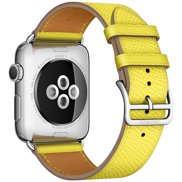 بند اپل واچ 3 هرمس مردانه 42 میلیمتری مدل Lime Epsom Leather Single Tour 2 بند اپل واچ 3 هرمس مردانه 42 میلیمتری مدل Lime Epsom Leather Single Tour - تصویر 2
