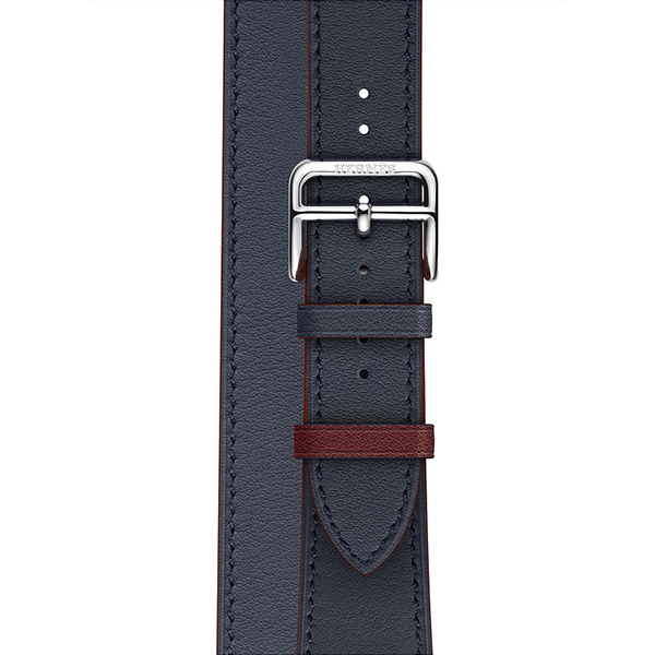 بند اپل واچ 3 هرمس زنانه 38 میلیمتری مدل Indigo Rouge H Swift Leather Double Tour 1 بند اپل واچ 3 هرمس زنانه 38 میلیمتری مدل Indigo Rouge H Swift Leather Double Tour