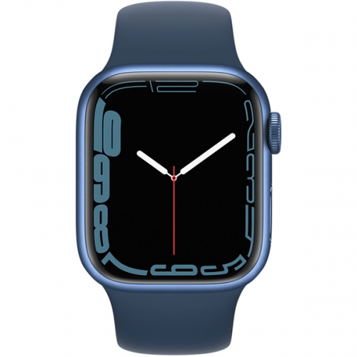 Apple Watch Series 7 Blue Aluminum Case with Abyss Blue Sport Band 41mm 3