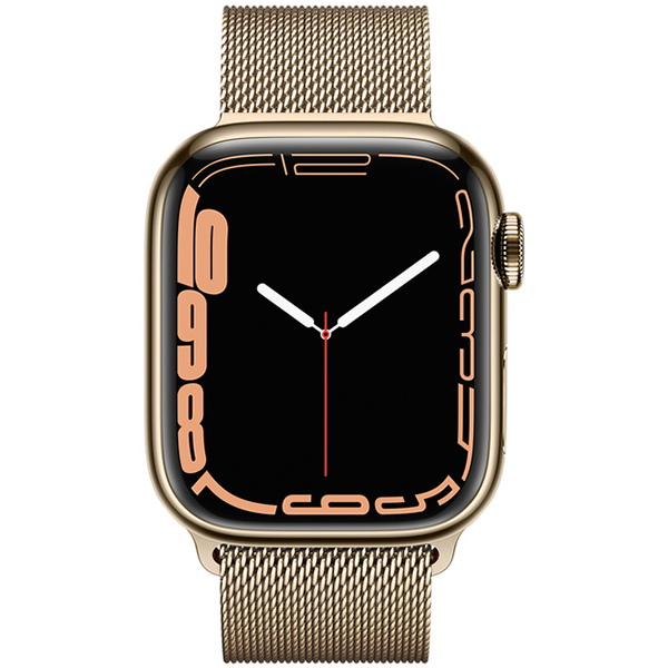 Apple Watch Series 7 Cellular Gold Stainless Steel Case with Gold Milanese Loop 41mm 2