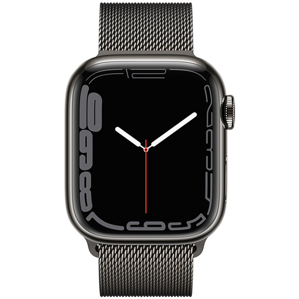 Apple Watch Series 7 Cellular Graphite Stainless Steel Case with Graphite Milanese Loop 41mm 3
