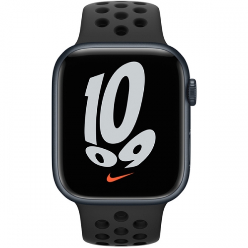 Apple Watch Series 7 Midnight Aluminum Case with AnthraciteBlack Nike Sport Band 45mm 3