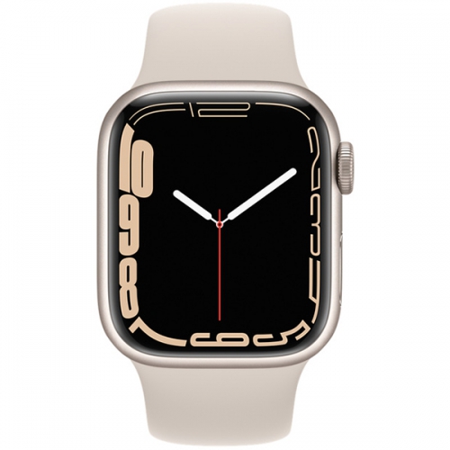 Apple Watch Series 7 Starlight Aluminum Case with Starlight Sport Band 41mm 1