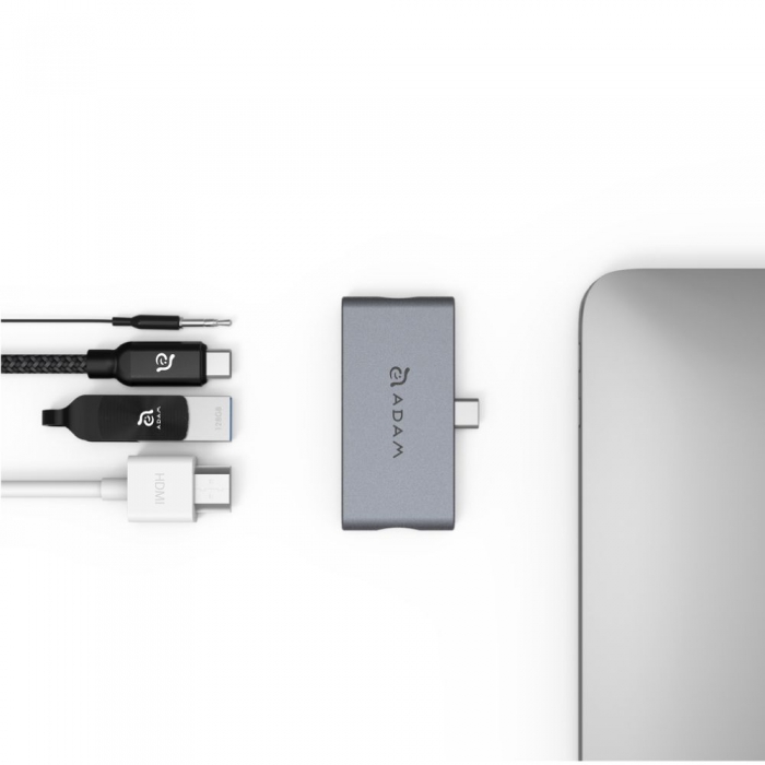Adam Elements CASA Hub i4 USB 3.1 USB C 4 in 1 iPad Pro Grey 5