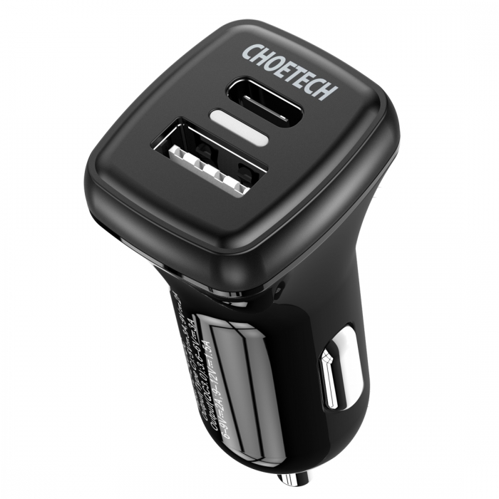 CHOETECH Car Charger Fast Charge PD18W TC0005 2