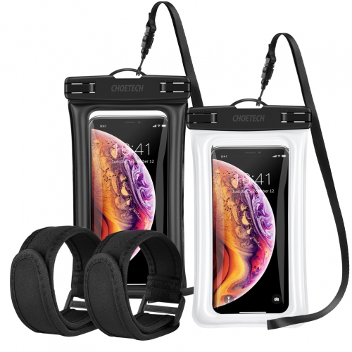 CHOETECH Floating Waterproof Case with Armband Neck Strap 2Pack 1