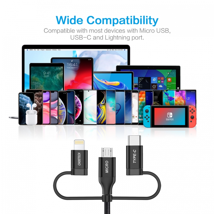 CHOETECH IP0030 MFi Certified Lightning Cable 3