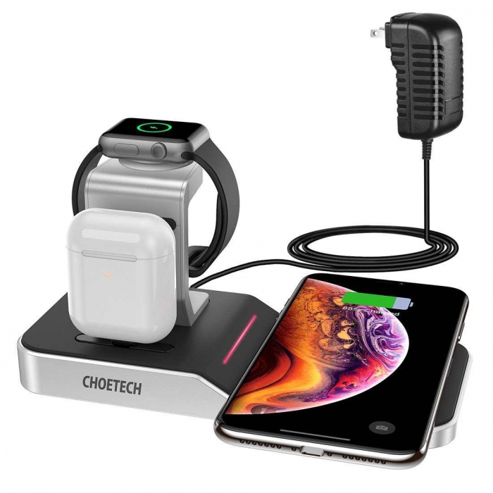 CHOETECH T316 4 in 1 iPhone Apple Watch Wireless Charging Dock MFi Certified 8