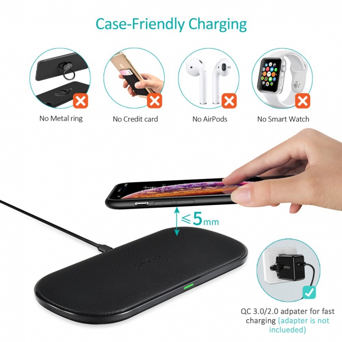 CHOETECH T535 S Dual Wireless Charger 8
