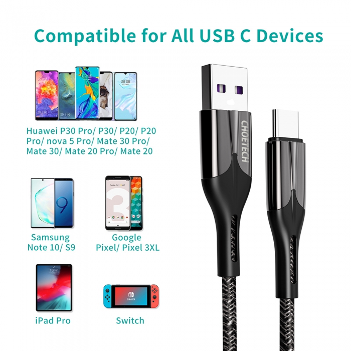 CHOETECH USB A to USB C Cable AC0013 8