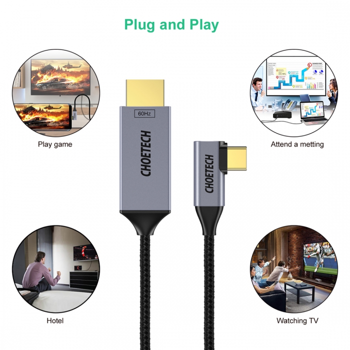 CHOETECH USB C to HDMI Cable XCH 1803 13