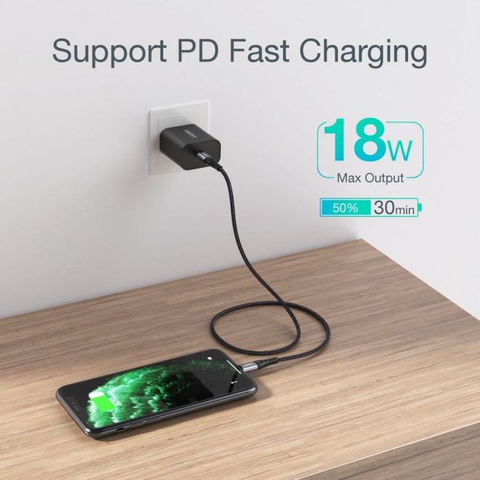 کابل CHOETECH چویتِک تبدیل USB-C به Lightning طول 1.2 متری 3 آمپر مدل IP0039 - تصویر 9