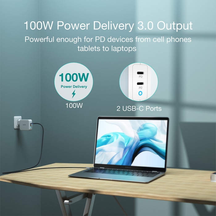 CHOETECH Wall Charger 100W Quick Charge PD6008 6