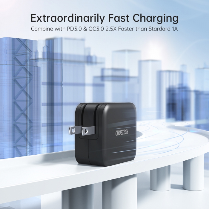 شارژر CHOETECH چویتِک 61 وات شارژ سریع پورت USB-C مدل Q6006 - تصویر 14