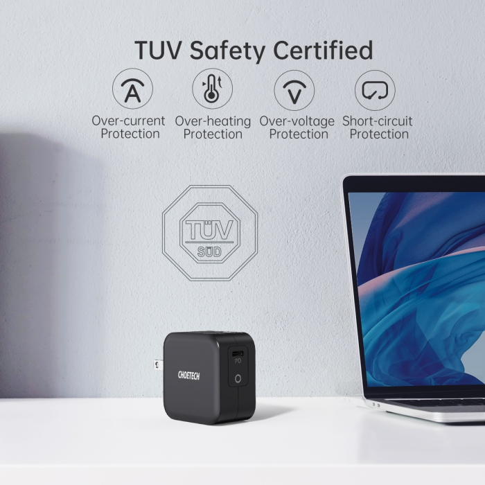 شارژر CHOETECH چویتِک 61 وات شارژ سریع پورت USB-C مدل Q6006 - تصویر 5