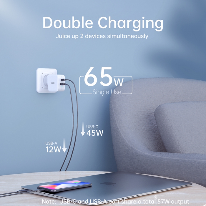CHOETECH Wall Charger 65W Quick Charge PD8002 13