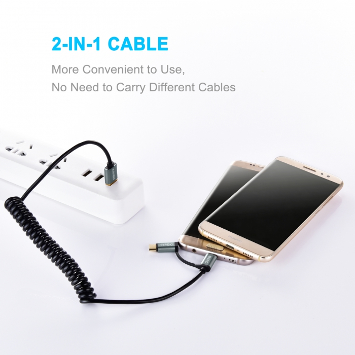 CHOETECH XAC 0012 2 in 1 USB Type CMicro USB Cable 1