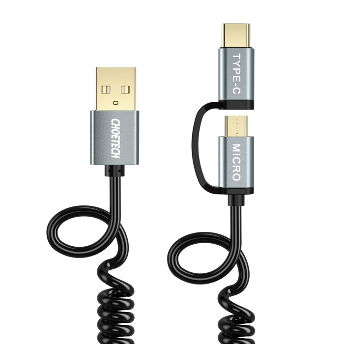 CHOETECH XAC 0012 2 in 1 USB Type CMicro USB Cable 5