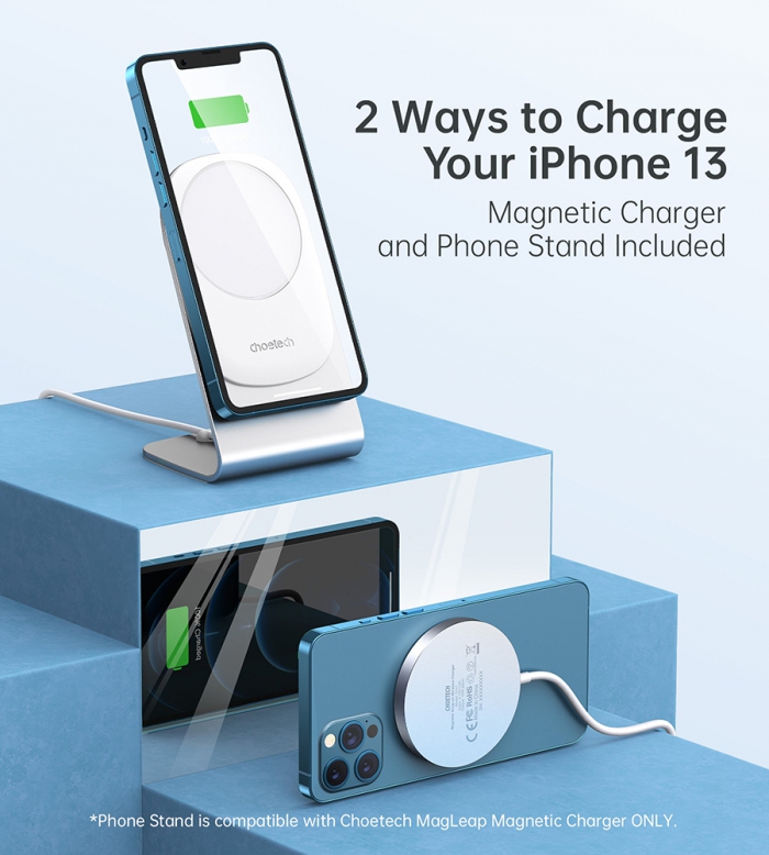 Choetech Magasafe Fast Wireless Charger Stand Holder With PD20w Apadater For IPhone 13IPhone 12 H047T517 7
