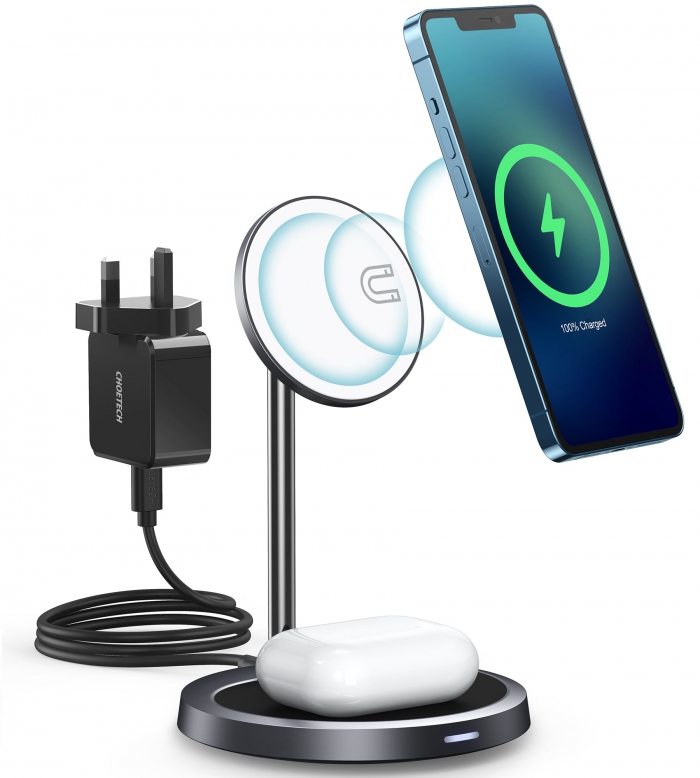 MagSafe IPhone Magnetic Wireless Charger Stand 2 In 1 Fast Charing Stand Dock 6