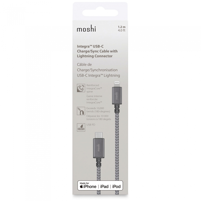 Moshi Integra USB C to Lightning Cable 1.2m Gray 13