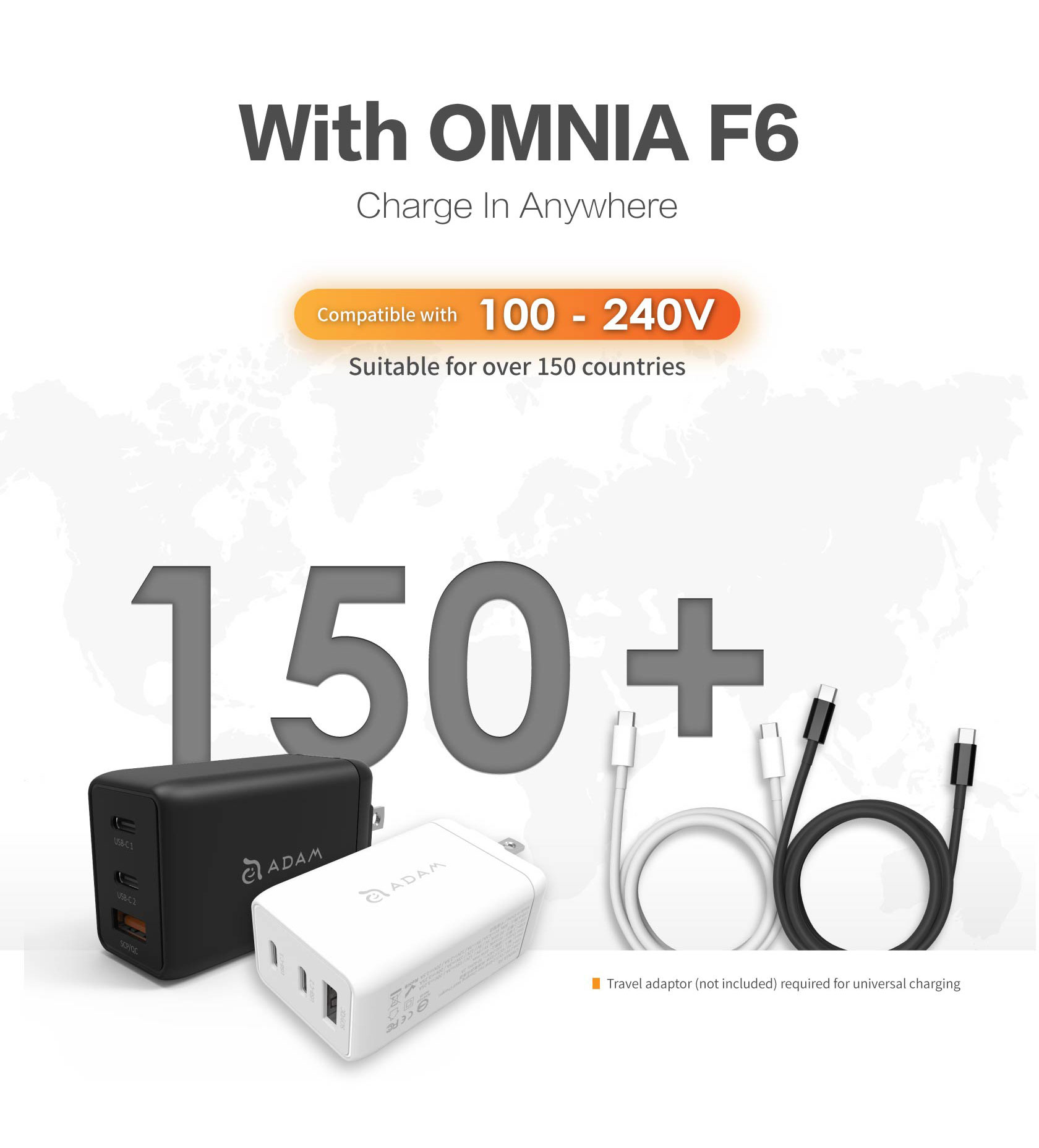 OMNIA F6 65W Super Charging Kit US Plug 10