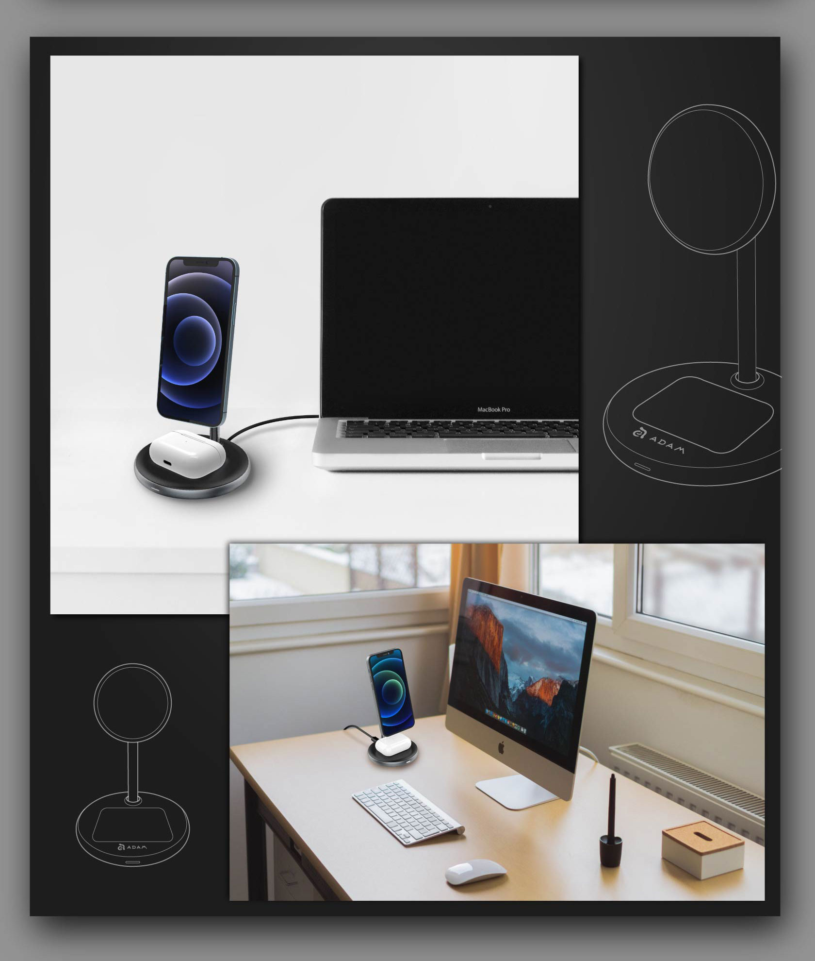 OMNIA M2 Magnetic 2 in 1 Wireless Charger 10
