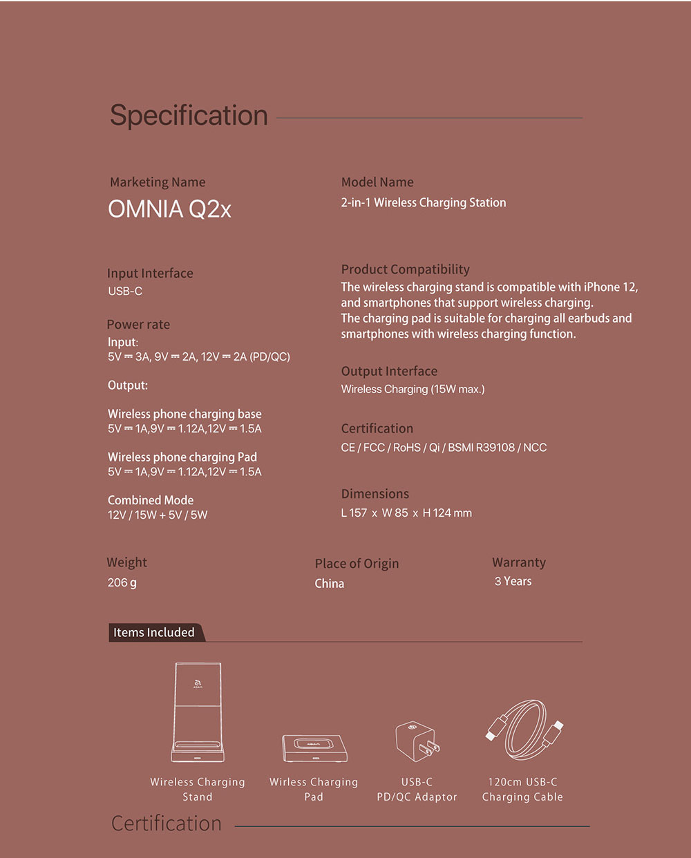 OMNIA Q2x Wireless Charging Station 16