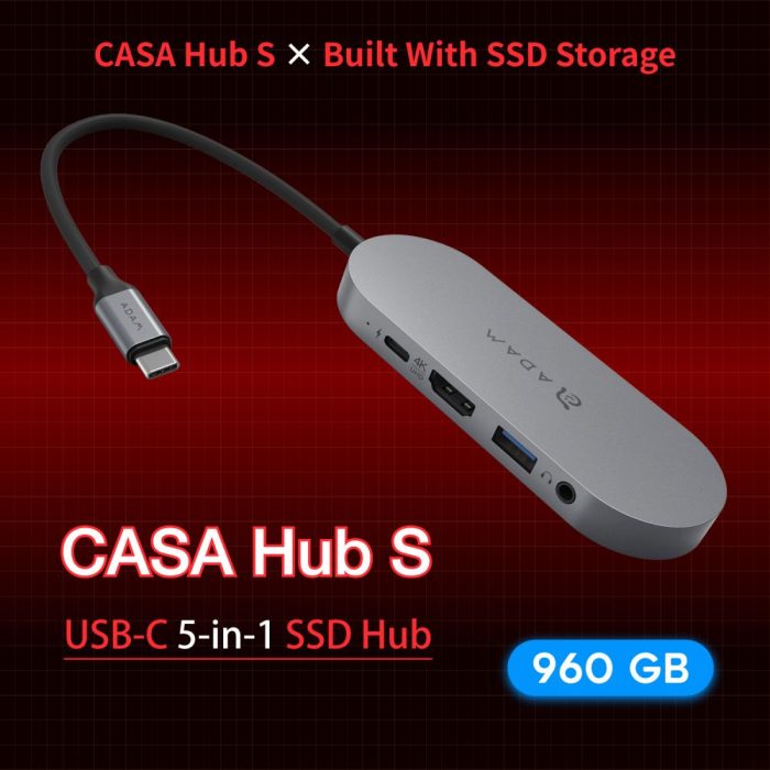 CASA HUB S USB C 3.1 5 in 1 SSD Hub 960G 10