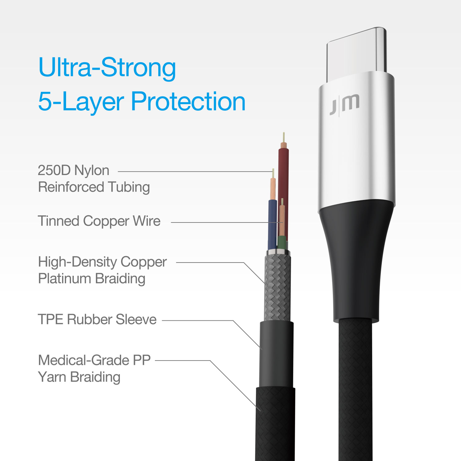 Just Mobile AluCable™ USB C to Lightning Cable 2