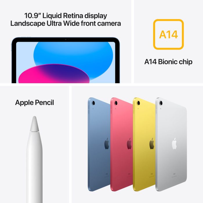 Apple 10.9 iPad 10th Gen Wi Fi Only Yellow 2