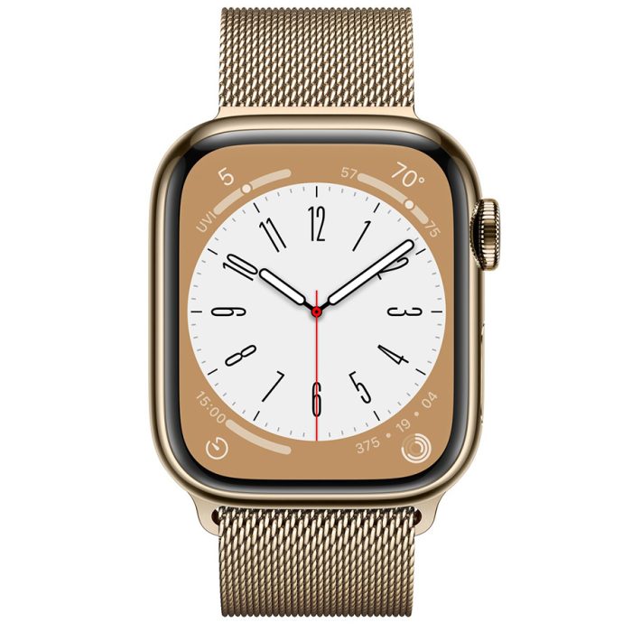 Gold Stainless Steel Case with Gold Milanese Loop 1