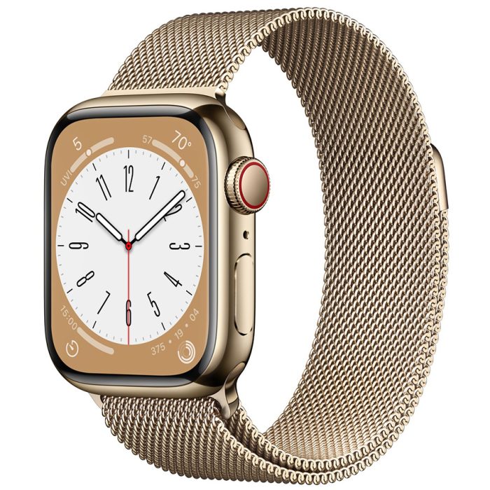 Gold Stainless Steel Case with Gold Milanese Loop 2