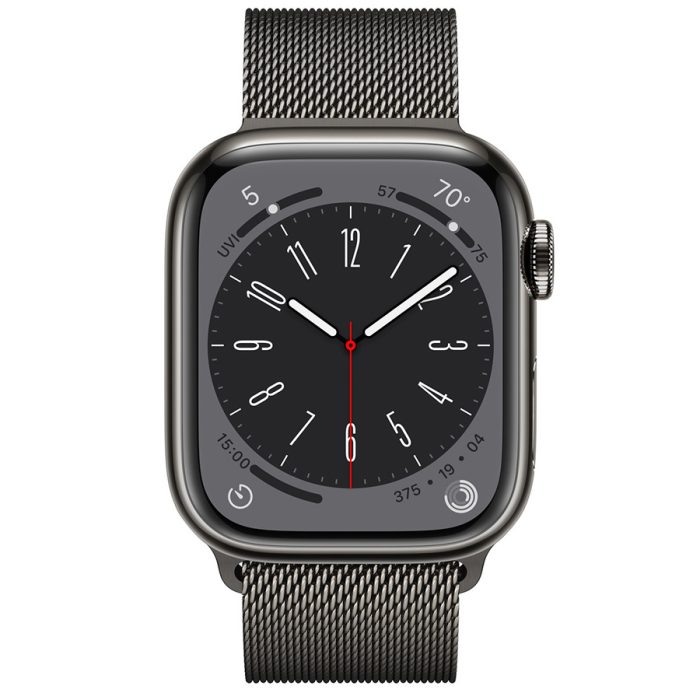 Graphite Stainless Steel Case with Graphite Milanese Loop 1