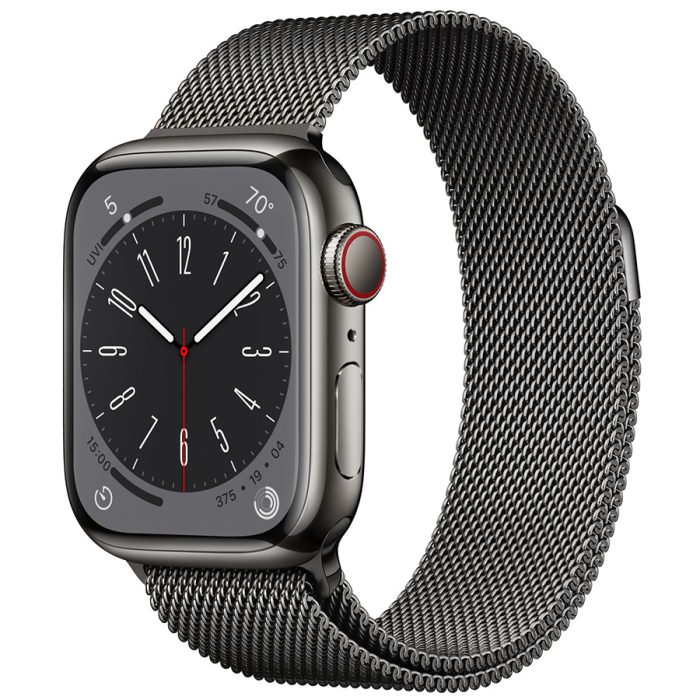 Graphite Stainless Steel Case with Graphite Milanese Loop 2