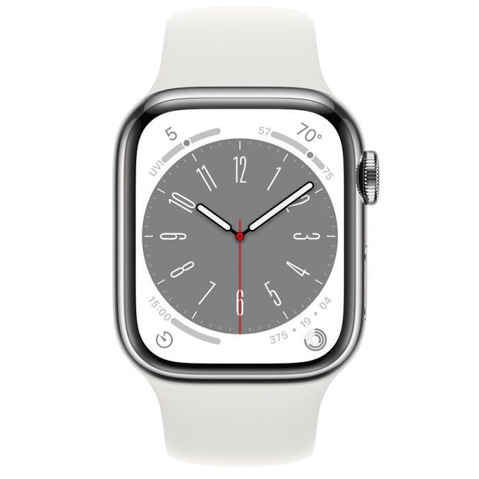Silver Aluminum Case with White Sport Band 2