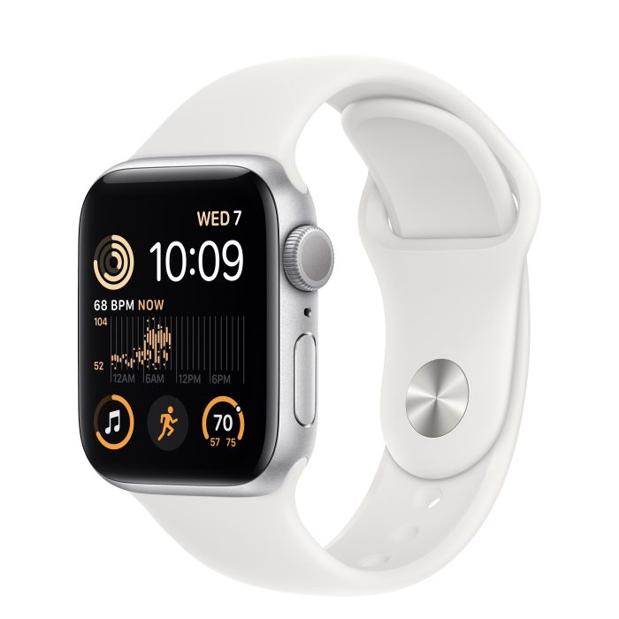 Silver Aluminum Case with White Sport Band 3 1