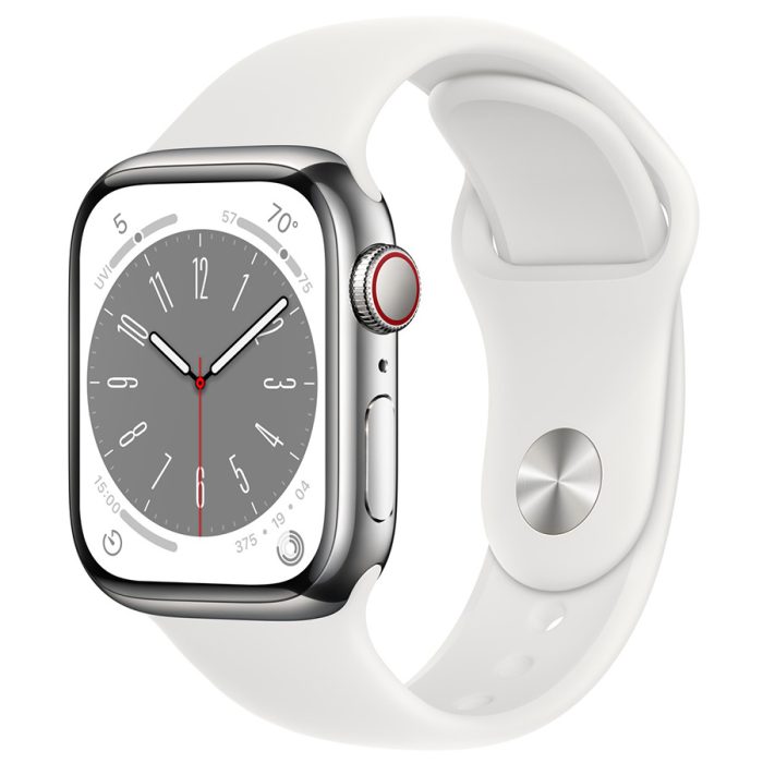 Silver Aluminum Case with White Sport Band 3