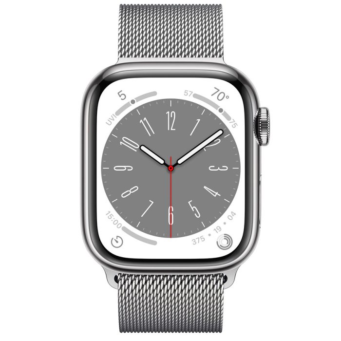 Silver Stainless Steel Case with Milanese Loop 1
