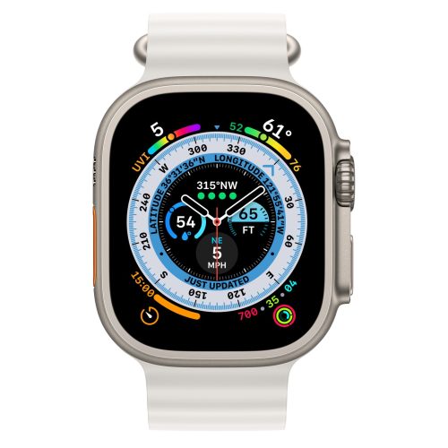 Titanium Case with White Ocean Band 2
