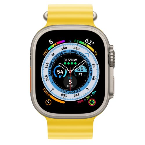 Titanium Case with Yellow Ocean Band 1