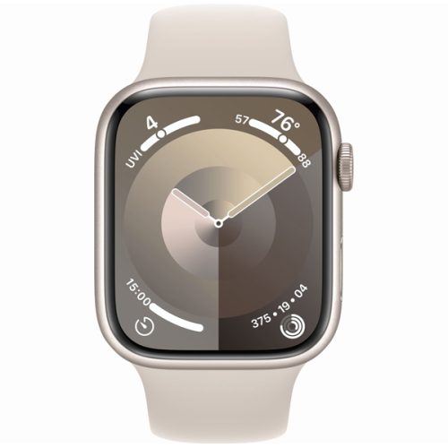 Apple Watch Series 9 Starlight Aluminum Case with Starlight Sport Band 41mm 2 Hiapple.ir